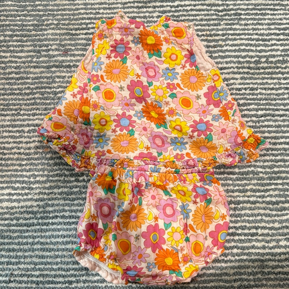 Angel Deal retro flower matching set